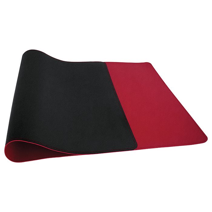 NOD XL Δερμάτινο mousepad διπλής όψης μαύρο-κόκκινο, 800x345x1.8mm. NOD STATUS XL BLACK-RED