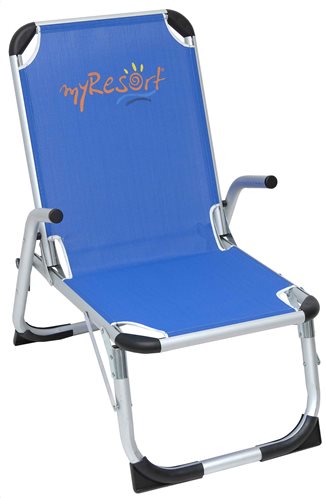MyResort Καρέκλα Παραλίας Αλουμινίου Ψηλή Πλάτη Μπλε 141-5985-1