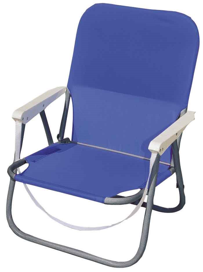 Campus καρέκλα παραλίας μεταλλική μπλε με μπράτσα polyester