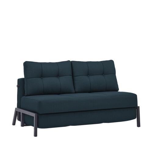 ArteLibre Καναπές Κρεβάτι Διθέσιος Gael 150x91x90cm Μπλε/Μαύρο