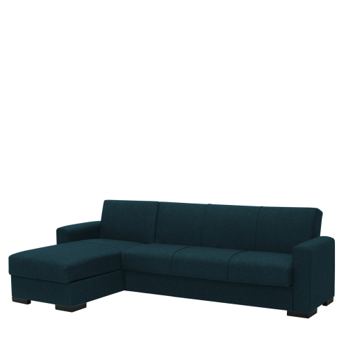ArteLibre Καναπές Κρεβάτι Γωνιακός Jose 270x165x84cm Μπλε