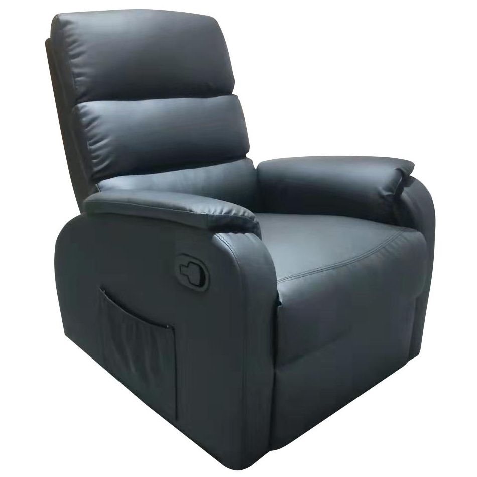 ArteLibre Πολυθρόνα Relax Με Μασάζ ΗΑΝΑ Μαύρο PU 77x90x99cm