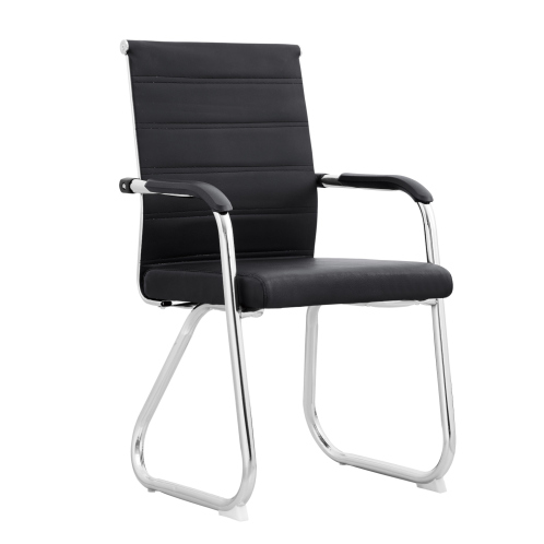 ARTELIBRE Καρέκλα Επισκέπτη NICO Μαύρο/Χρώμιο PU/Μέταλλο 55x56.5x95cm