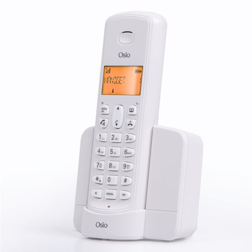 Osio OSD-8910W Λευκό (Ελ. Μενού) Ασύρματο τηλέφωνο με ανοιχτή ακρόαση και 50 μνήμες τηλ. καταλόγου