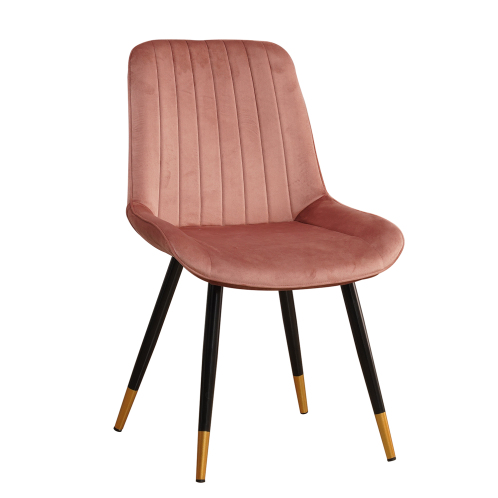 ArteLibre Καρέκλα Mosey Βελούδο/Μέταλλο/Ξύλο 52x57x85cm Ροζ