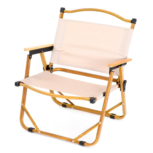 ArteLibre Καρέκλα Παραλίας Islamorada Μέταλλο/Ύφασμα 41x53x79cm Μπεζ/Χρυσό