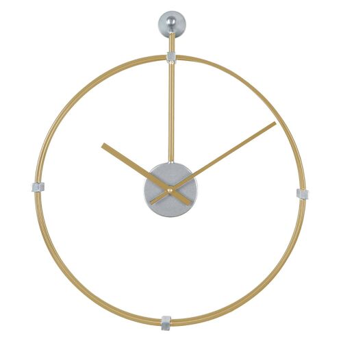 ArteLibre Ρολόι Τοίχου Χρυσό Μέταλλο 54x47x6cm
