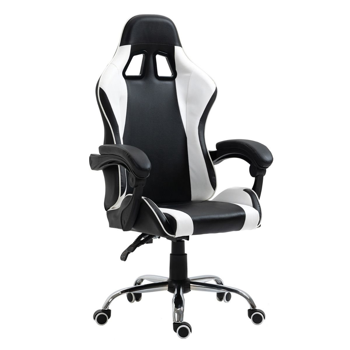ArteLibre Καρέκλα Γραφείου Gaming Bray PVC 67x50x120-127cm Λευκό/Μαύρο