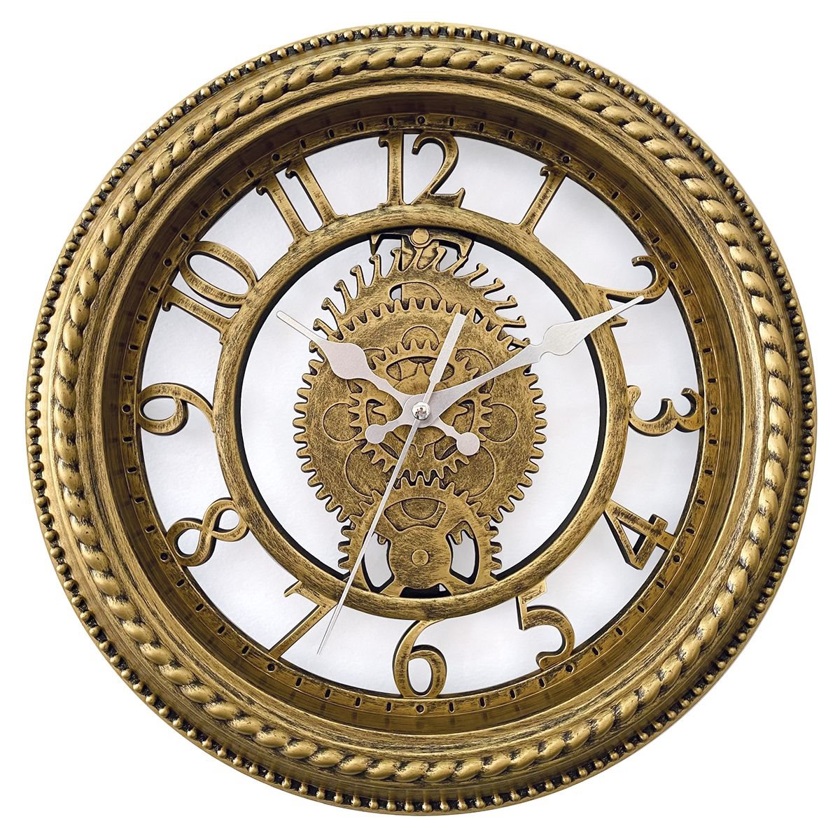 ArteLibre Ρολόι Τοίχου Χρυσό Πλαστικό Φ30.5x4.6cm