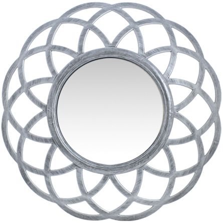 ArteLibre Καθρέπτης Τοίχου Πλαστικό Φ40.6x4.4cm Ασημί
