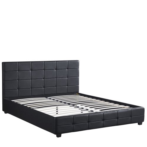 ARTELIBRE Κρεβάτι ABELIA Μαύρο PU (Στρώμα 160x200cm)