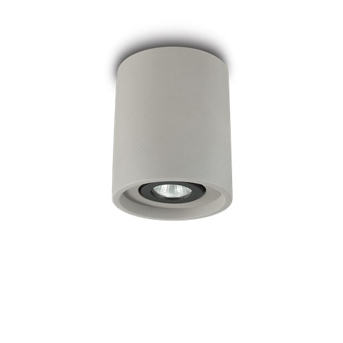Ideal Lux Φωτιστικό οροφής - Πλαφονιέρα - Σποτ Μονόφωτο OAK PL1 ROUND CEMENTO 150437