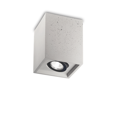Ideal Lux Φωτιστικό οροφής - Πλαφονιέρα - Σποτ Μονόφωτο OAK PL1 SQUARE CEMENTO 150475