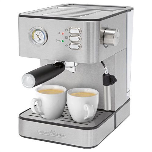 Profi Cook Μηχανή Espresso 850W Πίεσης 20bar PC-ES 1209 με δοχείο 1.8lt