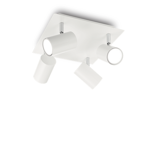 Ideal Lux Φωτιστικό οροφής - Πλαφονιέρα - Σποτ Πολύφωτο SPOT PL4 BIANCO 156774