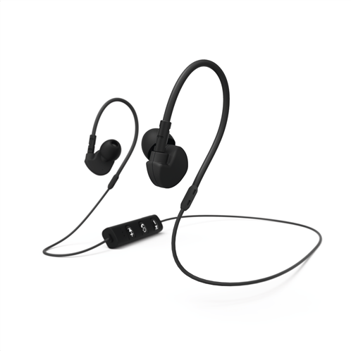 Hama Bluetooth Ακουστικά Run BT Clip-On Sports Μαύρα