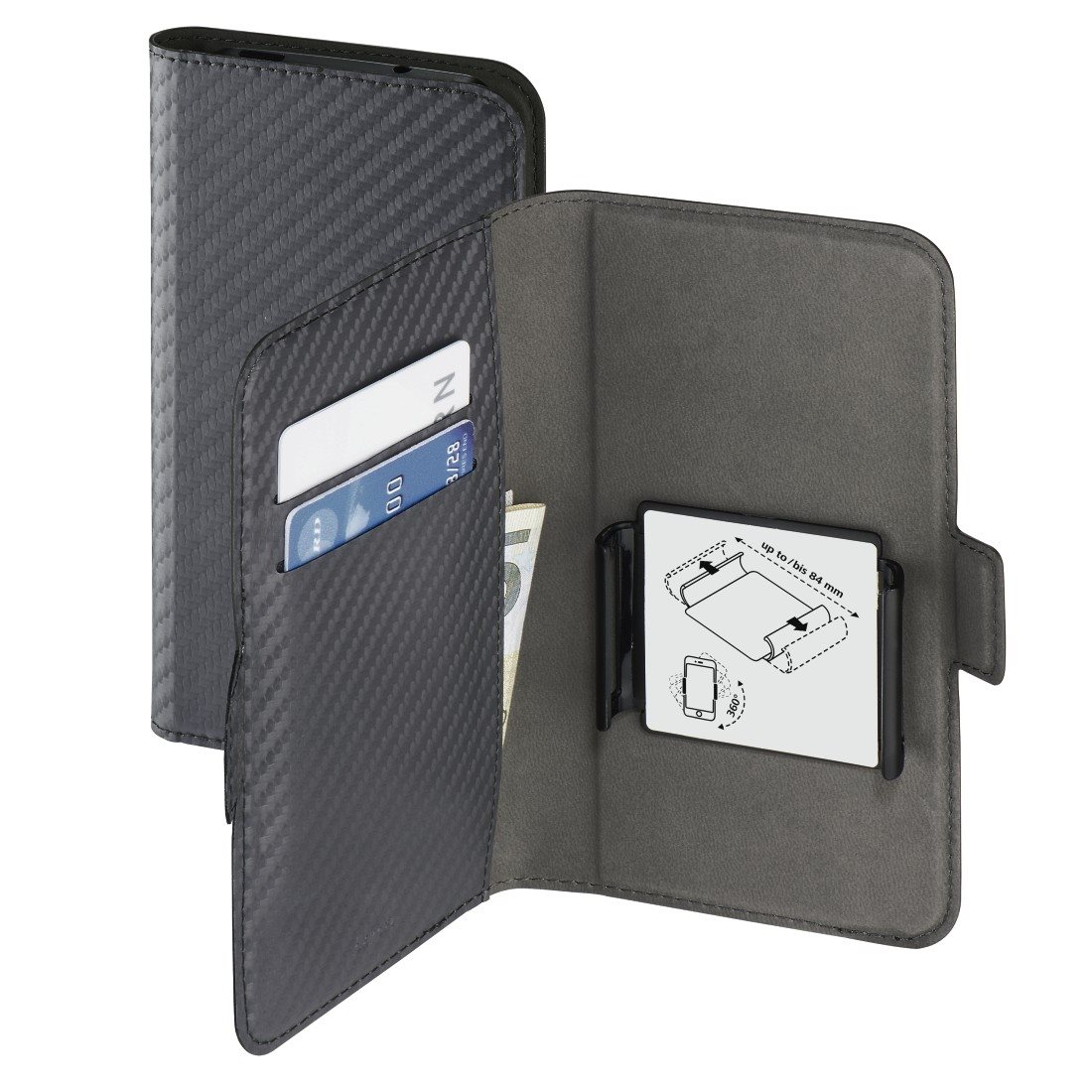 Smart Move - Carbon Booklet Case, size XL (4.7 - 5.1), grey