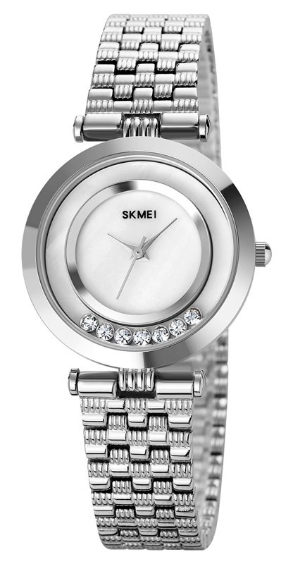 SKMEI γυναικείο ρολόι 1784SI με μεταλλικό μπρασελέ 31mm 3 ATM ασημί