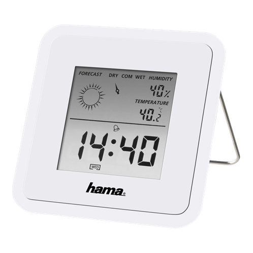 Hama Θερμόμετρο & Υγρόμετρο Επιτραπέζιο Εσωτερικού Χώρου TH50 Λευκό