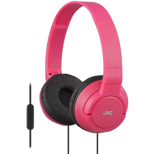 JVC on-ear Ακουστικά Κεφαλής με μικρόφωνο HASR185R Ροζ