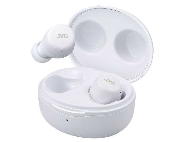 JVC Mini True Wireless Earbud / In-ear Bluetooth Handsfree Ακουστικά με Αντοχή στον Ιδρώτα και Θήκη Φόρτισης Gumy HA-A5T-WN Λευκά