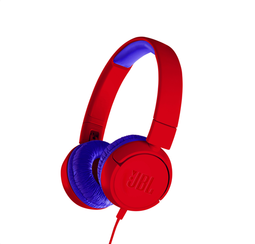 JBL JR300, On-Ear Headphones for Kids, Universal (Red)