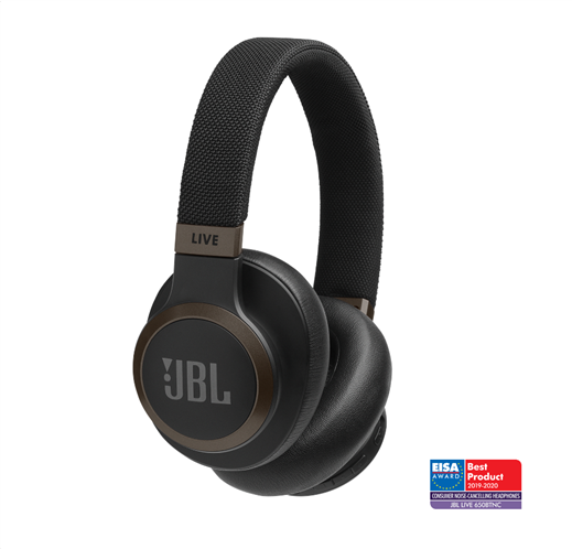 JBL Live 650BT NoiseCancelling, On-Ear Headphones, Google Assist, TalkTrough (Blk)