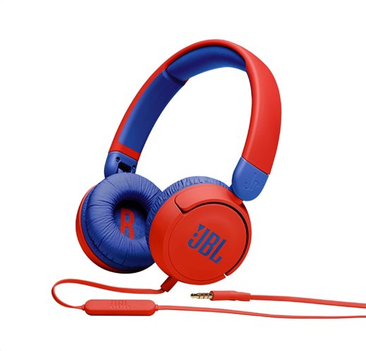 JBL JR310, On-Ear Headphones for Kids, Universal (Red)