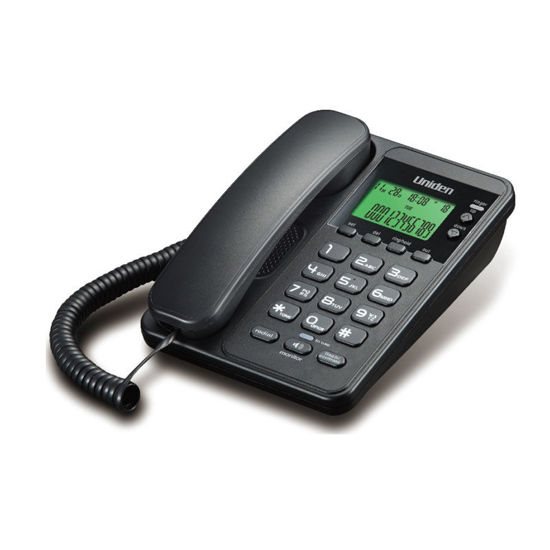UNIDEN Τηλέφωνο Επιτραπέζιο με οθόνη AS6404 Μαύρο