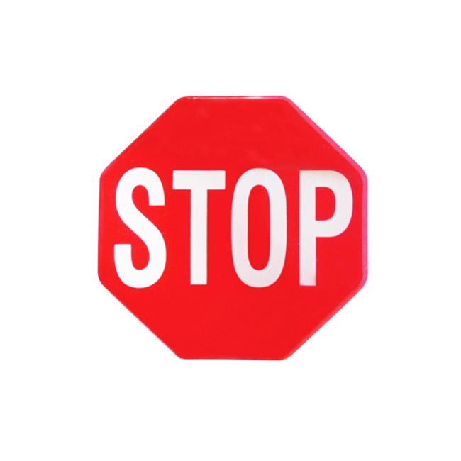 Auto Gs Αυτοκόλλητο Σήμα "Stop" Σμάλτο 9x8.8cm 1 Τεμάχιο
