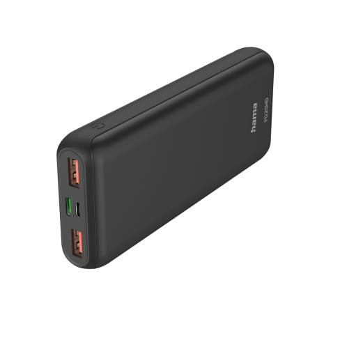 Hama "PD20-HD" Power Pack, 20000 mAh, 3 Outputs: 1 x USB-C, 2 x USB-A, anthracite