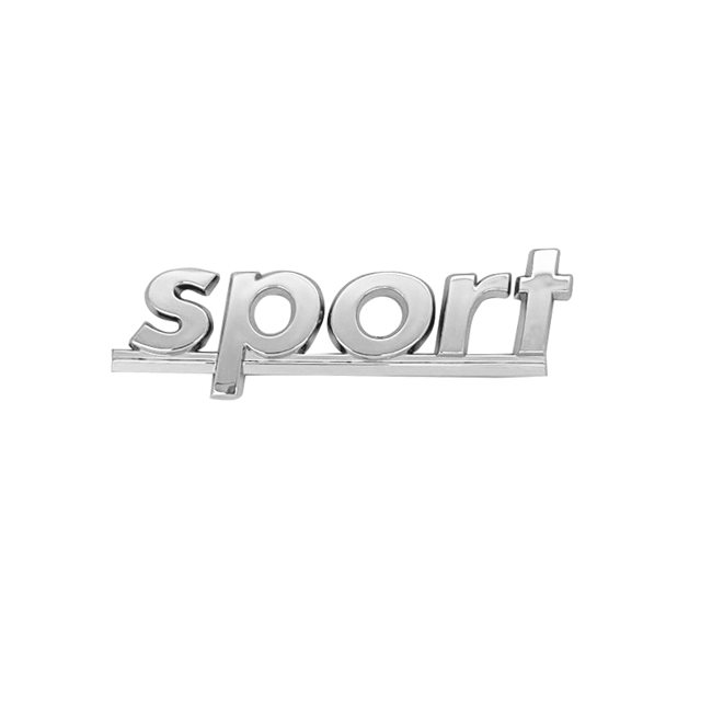 Auto Gs Αυτοκόλλητο Σήμα Χρωμίου 3D "Sport" 11x2.5cm 1 Τεμάχιο