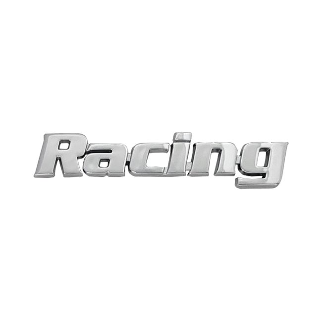 Auto Gs Αυτοκόλλητο Σήμα Χρωμίου 3D "Racing" 10.2x2cm 1 Τεμάχιο