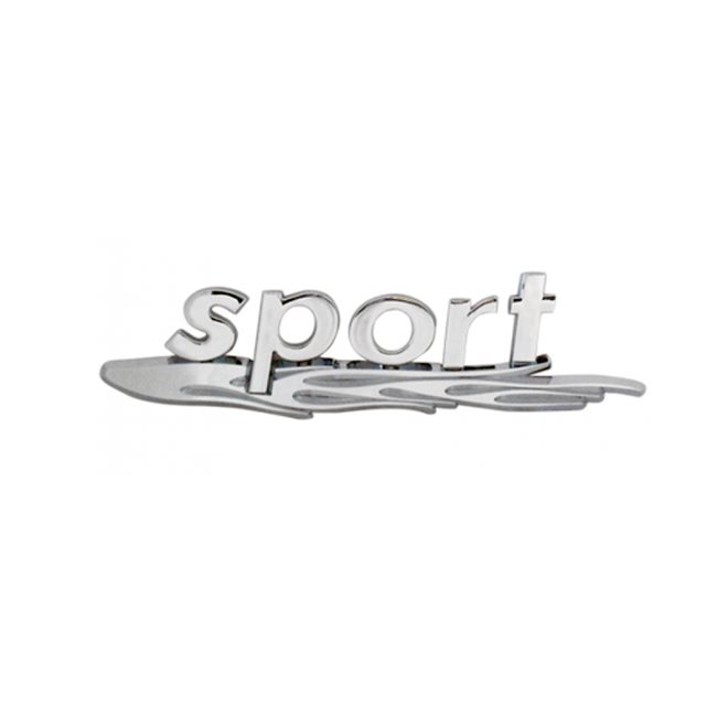 Auto Gs Αυτοκόλλητο Σήμα Χρωμίου 3D "Sport & Fire" 16x4cm 1 Τεμάχιο