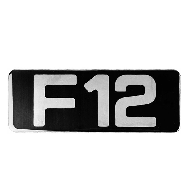 Auto Gs Αυτοκόλλητο Σήμα "F12" Σμάλτο 20.5x7.5cm 1 Τεμάχιο