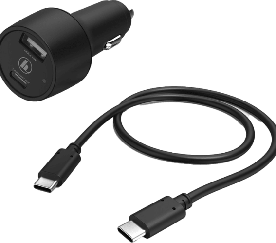 Hama Φορτιστής Αυτοκινήτου USB-C,PD / QC,30W και Καλώδιο USB-C σε USB-C 1m, Μαύρο