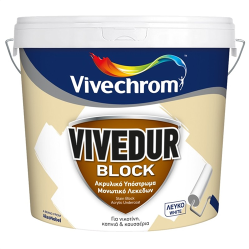 Vivechrom Μονωτικό Λεκέδων Vivedur Block 0.75lt Λευκό