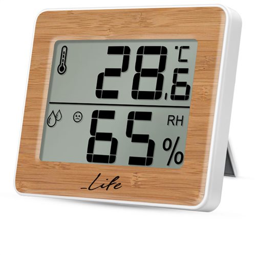 Life Θερμόμετρο & Υγρόμετρο Επιτραπέζιο Εσωτερικού Χώρου Gem Bamboo Edition