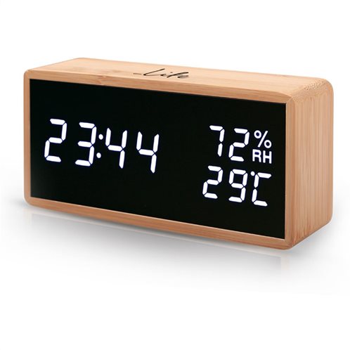 Life Θερμόμετρο & Υγρόμετρο Επιτραπέζιο Εσωτερικού Χώρου WES-108 Bamboo