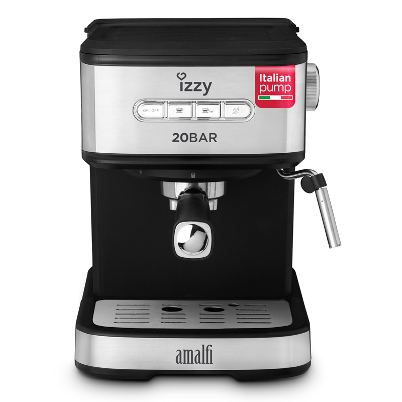 Izzy Μηχανή Espresso 1000W Πίεσης 20bar Amalfi με δοχείο 1.5lt
