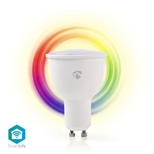 NEDIS Wi-Fi έξυπνη λάμπα LED σε RGB και θερμό λευκό, GU10, 4,5W, 380lm, WIFILC10WTGU10