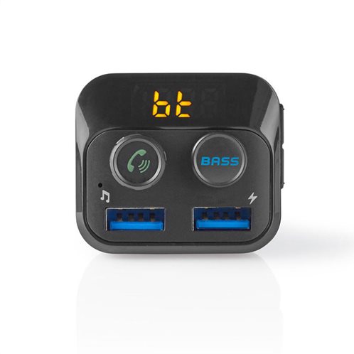 NEDIS αναμεταδότης FM, Bluetooth hands free και φορτιστής 3 σε 1, CATR120BK