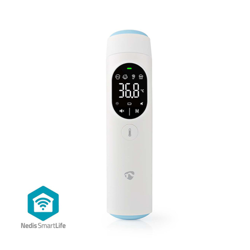 NEDIS Bluetooth smart ψηφιακό θερμόμετρο υπερύθρων μετώπου και αυτιού, σε λευκό χρώμα. NEDIS BTHTIR10WT