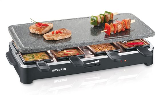 Severin Raclette Grill 1500W 50x25cm Με Πέτρα 2343