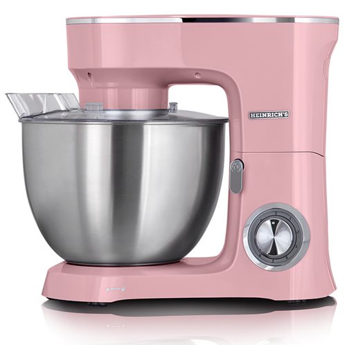 HEINRICH'S Κουζινομηχανή με κάδο μίξης 8L σε ροζ χρώμα, 1400W.  KM 8078 pink