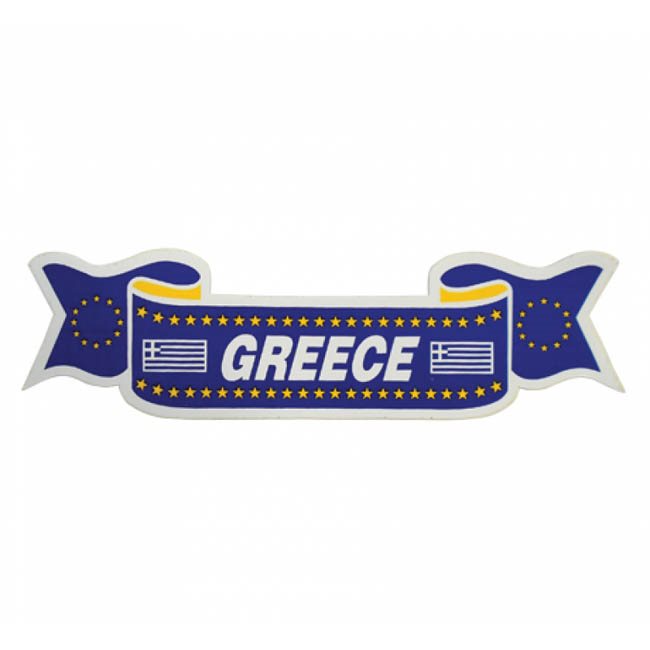 Auto Gs Αυτοκόλλητη Σημαία Κορδέλα "Greece" 1 Τεμάχιο