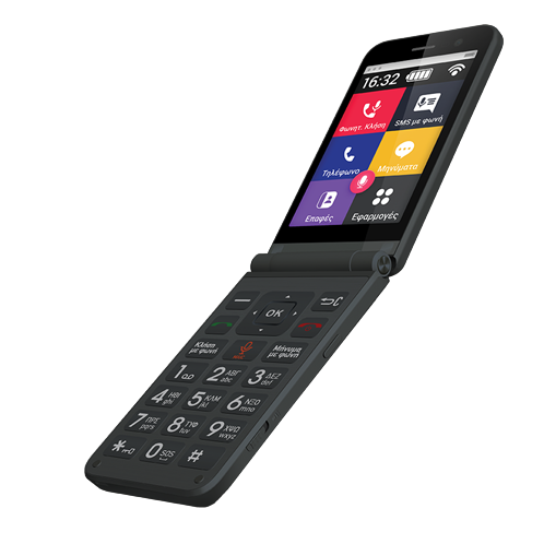 MLS Easy Flip 4G Κινητό Smartphone Gray Dual SIM