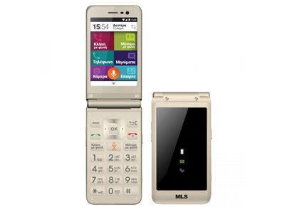 MLS Easy Flip 4G Κινητό Smartphone Dual SIM Champagne