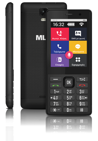 MLS Easy Κινητό Smartphone  TS  4G 2018 Dual Sim Black