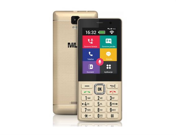 MLS Easy TS Κινητό Smartphone 4G 2018 Champagne Dual Sim